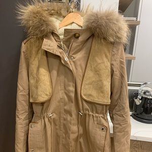 Claudie Pierlot winter camel coat EU 36 = US 4